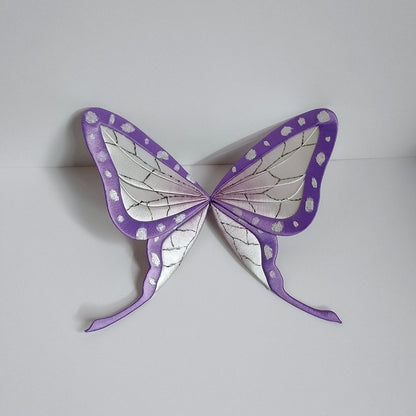 Handmade Chanhua Thread-Wrapped Ninja Butterfly Hair Clip - Pink Floral Hair Accessory
