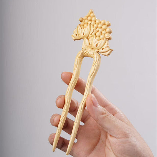 PF143 - Intricate Wooden Hair Sticks - Wholesale