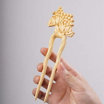 PF143 - Intricate Wooden Hair Sticks - Wholesale