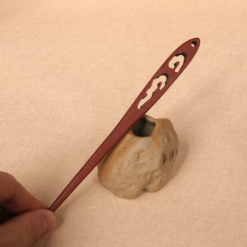 PF076 - 17cm Red Sandalwood Hair Sticks - Wholesale