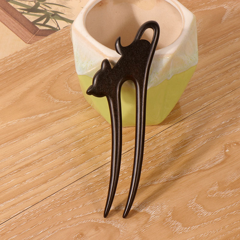 PF105 - U Shape African Blackwood Hair Sticks - Wholesale