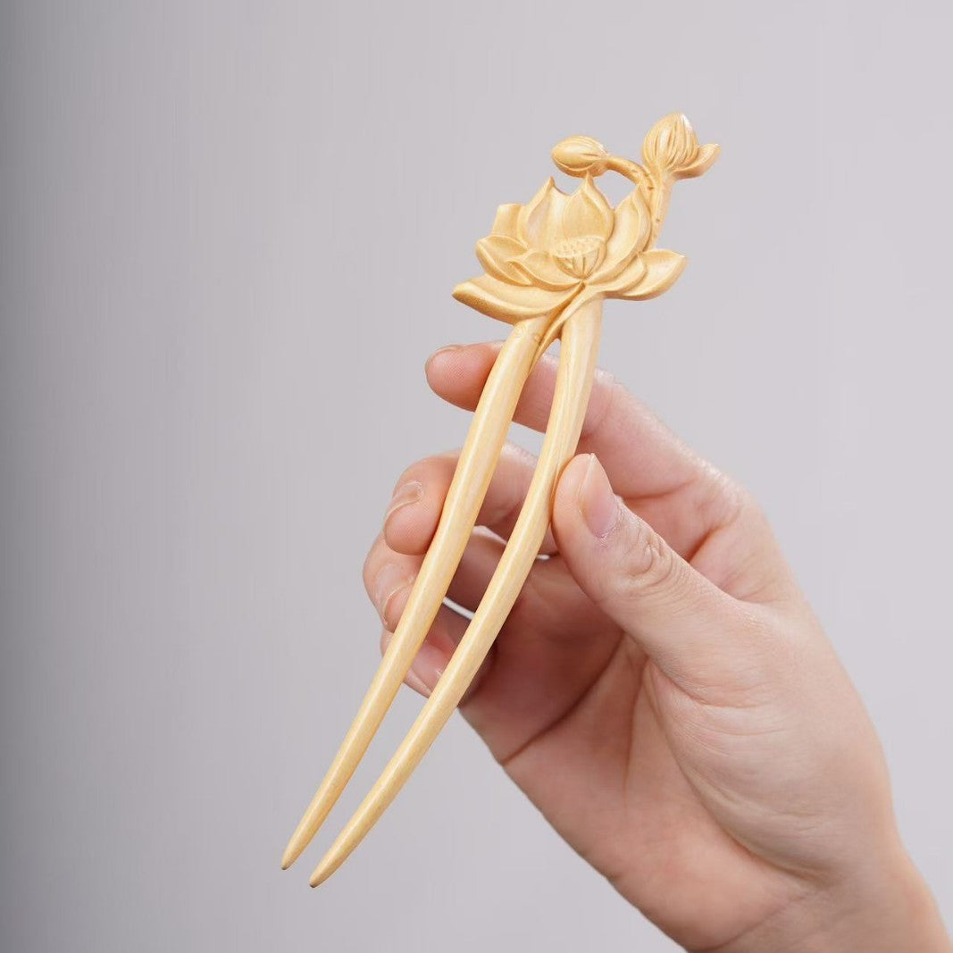 PF143 - Intricate Wooden Hair Sticks - Wholesale