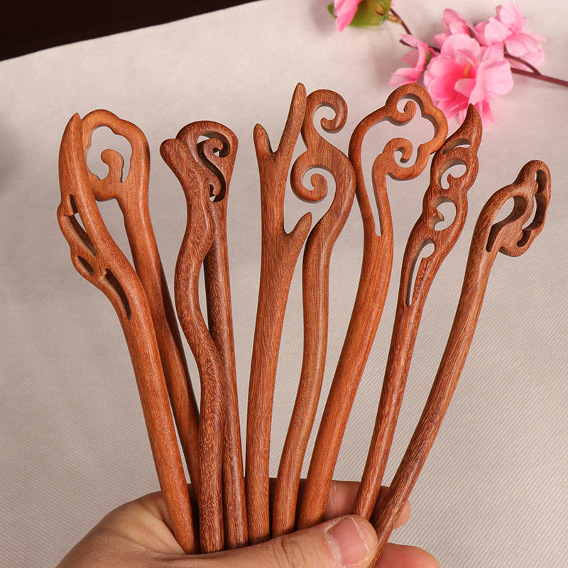 PF075 - 18cm Rosewood Hair Sticks - Wholesale