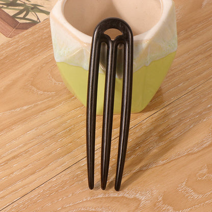 PF105 - U Shape African Blackwood Hair Sticks - Wholesale