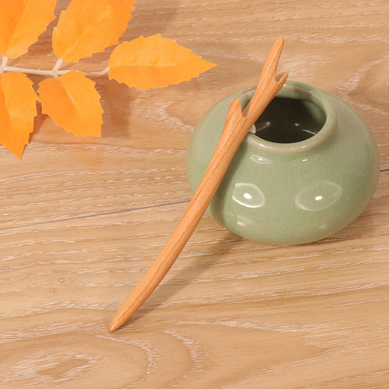 PF125 - 15cm Peach Wood Hair Sticks - Wholesale
