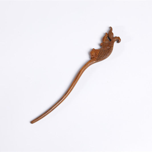 PF145 - 20cm Green Sandalwood Hair Sticks - Wholesale