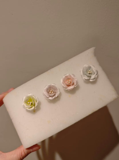 Orecchini artigianali Ronghua Gelsomino - Colorati e realistici