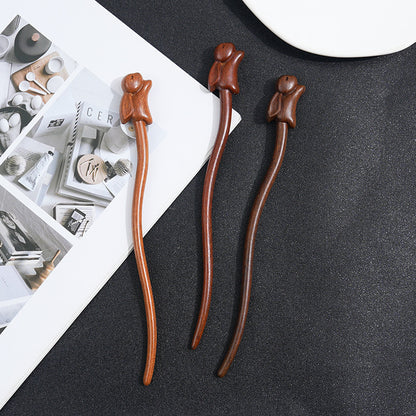 PF185 - 19cm Lacewood Hair Sticks - Wholesale
