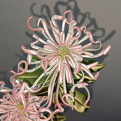 Handmade Chanhua Thread-Wrapped Chrysanthemum Ornament - Luxury Floral Decor for Vases & Displays