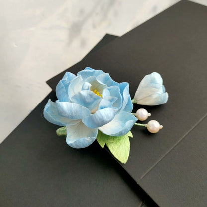 Handmade Hibiscus Ronghua Hairpin - Artisanal Silk Floral Headpiece