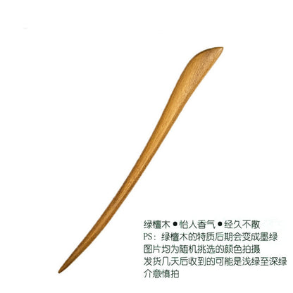 PF199 - Green Sandalwood Hair Sticks - Wholesale