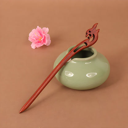 PF086 - 18cm African Padauk Hair Sticks - Wholesale