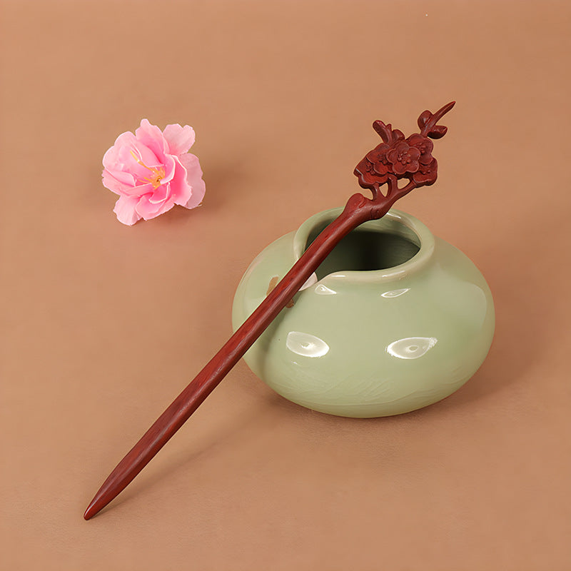 PF114 - 18cm African Padauk Hair Sticks - Wholesale