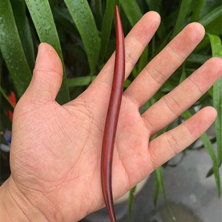 PF161 - 18cm Red Sandalwood Hair Sticks - Wholesale
