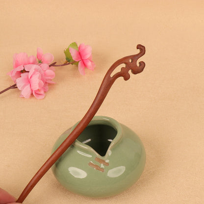 PF076 - 17cm Red Sandalwood Hair Sticks - Wholesale