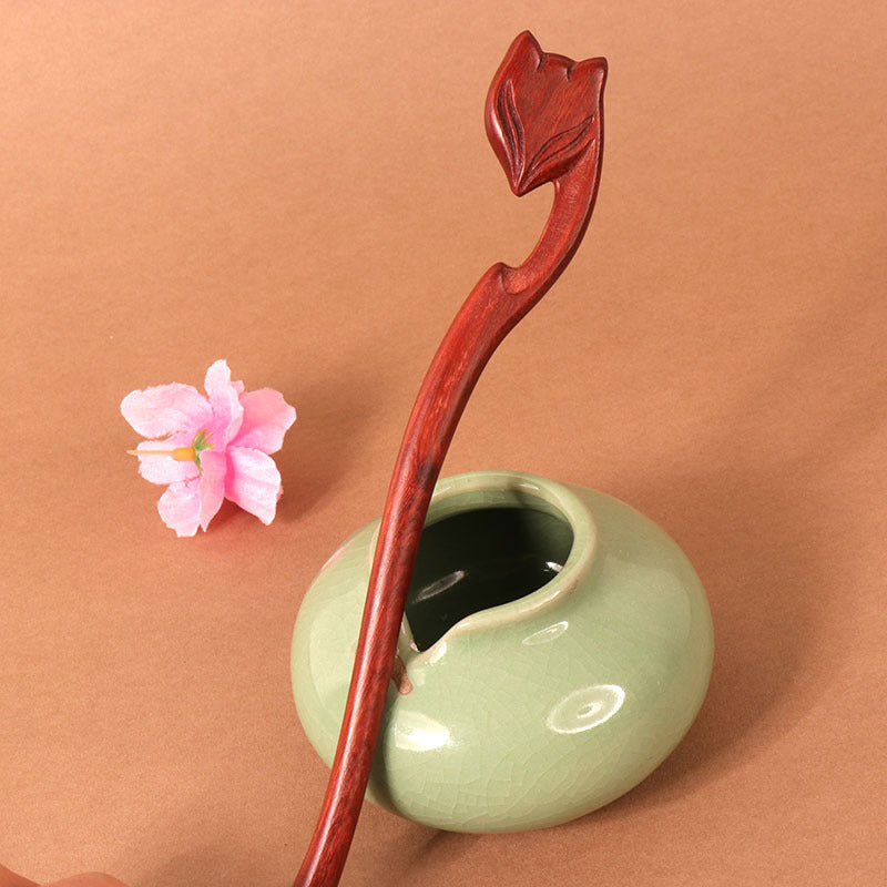 PF114 - 18cm African Padauk Hair Sticks - Wholesale