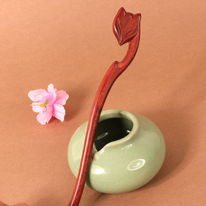 PF114 - 18cm African Padauk Hair Sticks - Wholesale