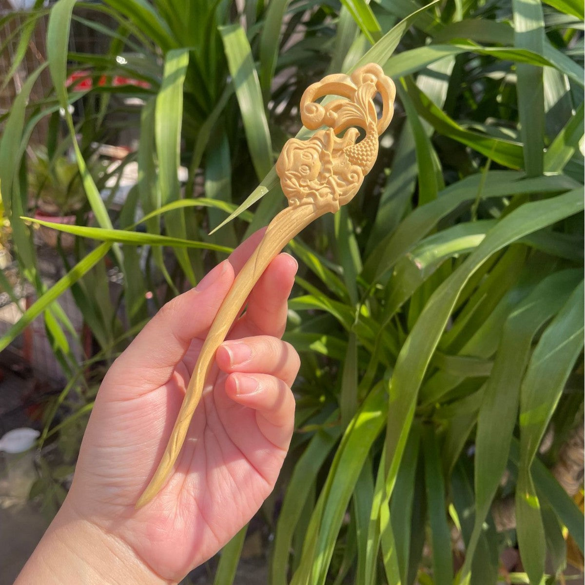 PF143 - Intricate Wooden Hair Sticks - Wholesale
