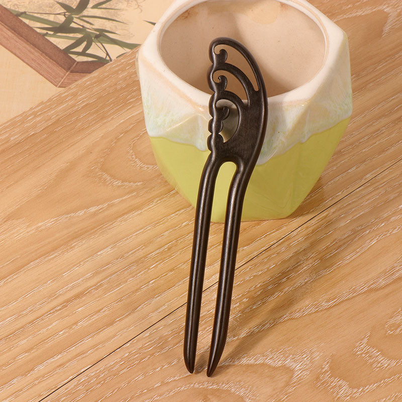 PF105 - U Shape African Blackwood Hair Sticks - Wholesale