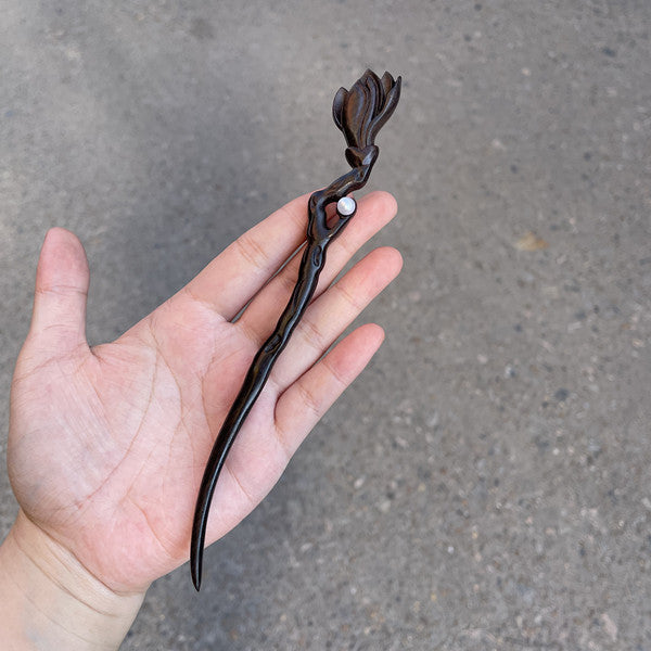 PF141 - 18cm African Blackwood Hair Sticks - Wholesale