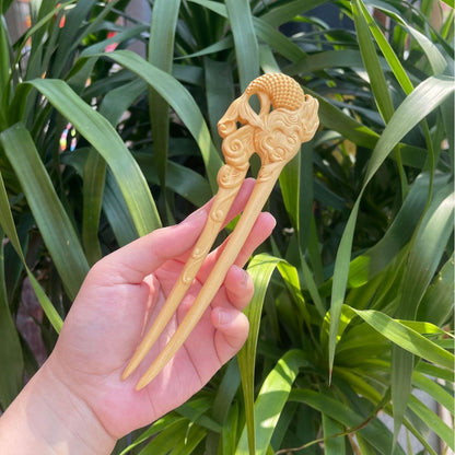 PF143 - Intricate Wooden Hair Sticks - Wholesale