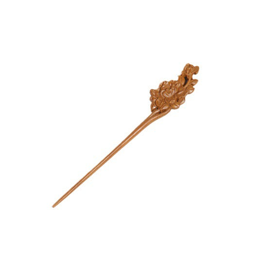 PF145 - 20cm Green Sandalwood Hair Sticks - Wholesale