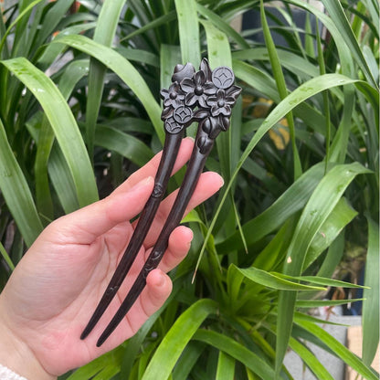 PF143 - Intricate Wooden Hair Sticks - Wholesale