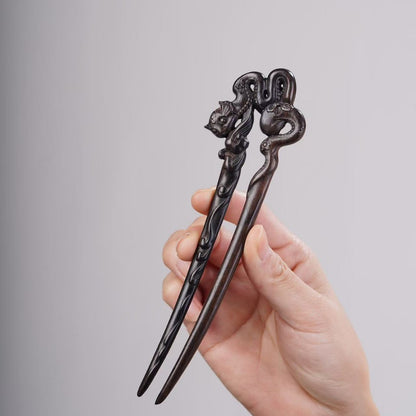 PF143 - Intricate Wooden Hair Sticks - Wholesale