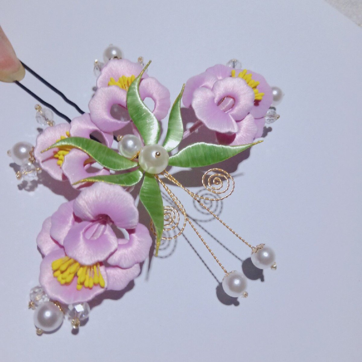 Handmade Thread-Wrapped Butterfly Hairpin - Artisanal Chanhua Elegant Flutter Accessory