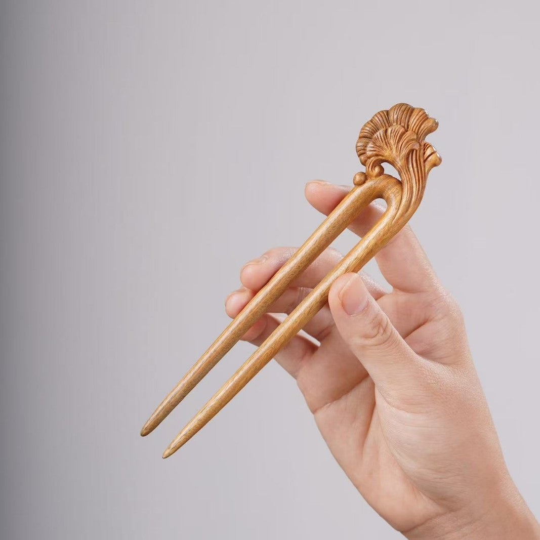 PF143 - Intricate Wooden Hair Sticks - Wholesale