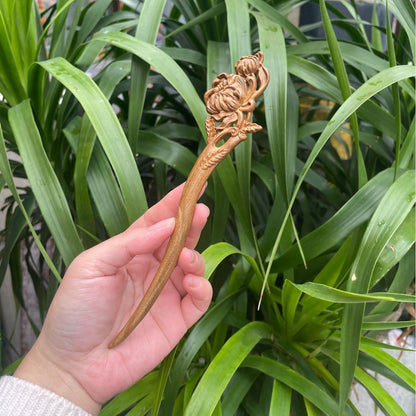 PF143 - Intricate Wooden Hair Sticks - Wholesale