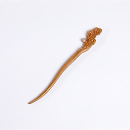 PF145 - 20cm Green Sandalwood Hair Sticks - Wholesale