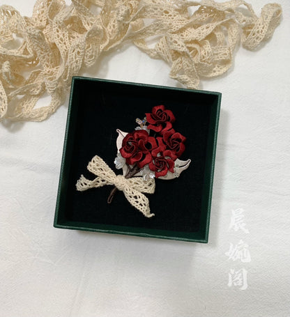 PF050 - Rose Chanhua Brooch - Wholesale