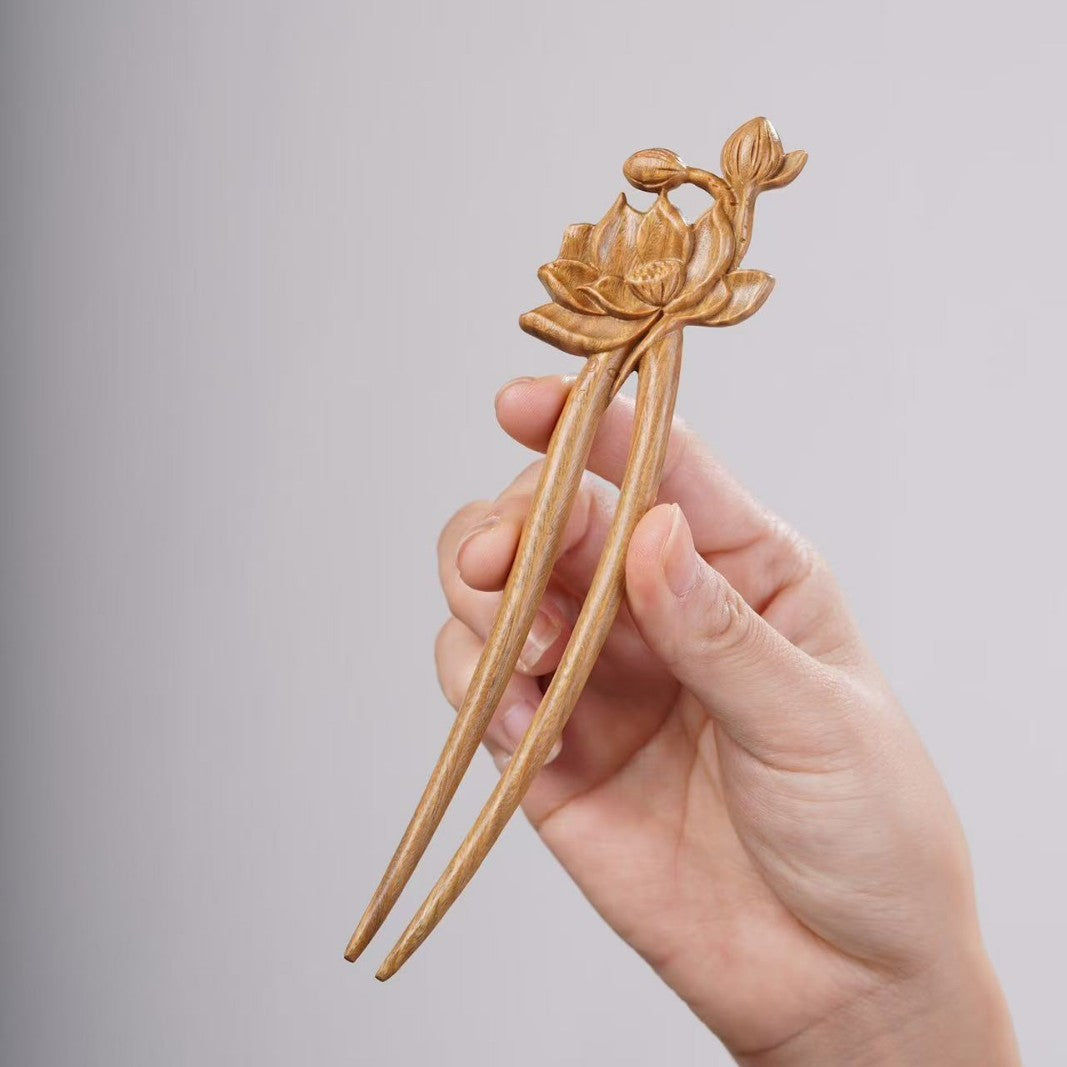 PF143 - Intricate Wooden Hair Sticks - Wholesale