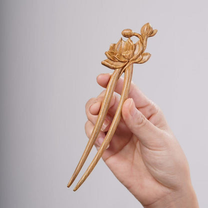 PF143 - Intricate Wooden Hair Sticks - Wholesale