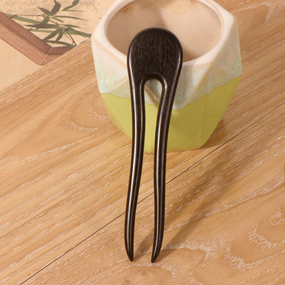 PF105 - U Shape African Blackwood Hair Sticks - Wholesale