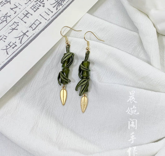PF204 - Bamboo Chanhua Earrings - Wholesale