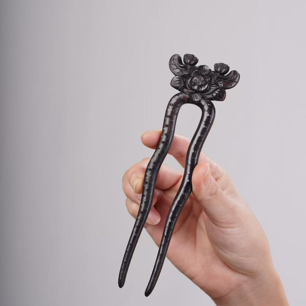 PF143 - Intricate Wooden Hair Sticks - Wholesale