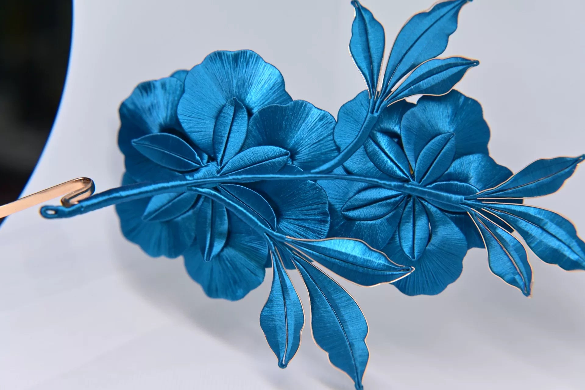 Blue September Peony Handmade Chanhua Hairpin with tassel-6