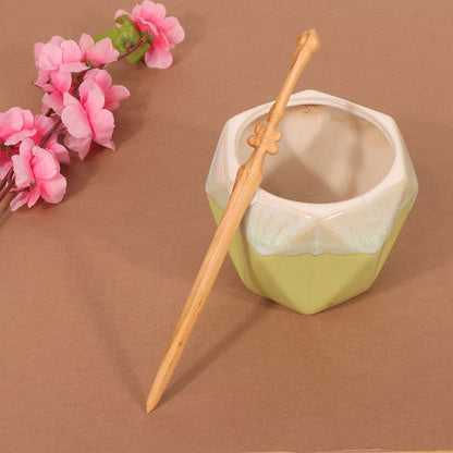 PF101 - 18cm Peach Wood Hair Sticks - Wholesale