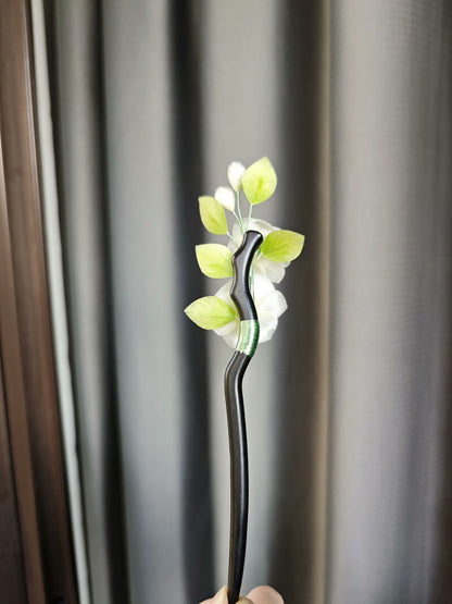 Handmade Ronghua Jasmine Flower - Lifelike Botanical Hair Accessory