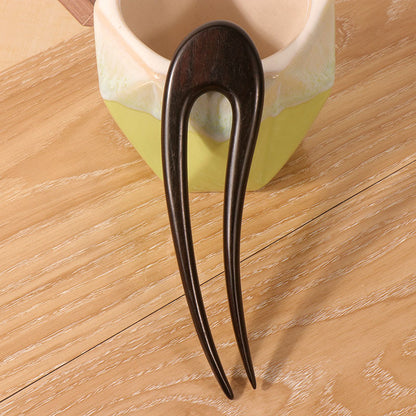 PF105 - U Shape African Blackwood Hair Sticks - Wholesale