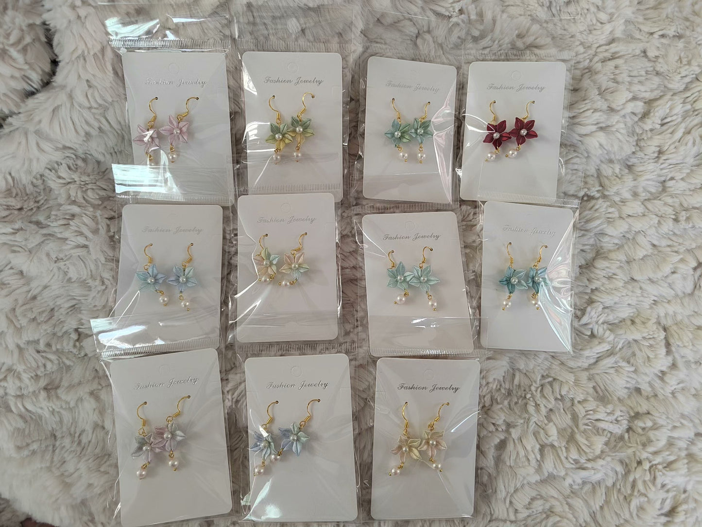 PF244 - Yellow Rose Chanhua Earrings - Wholesale