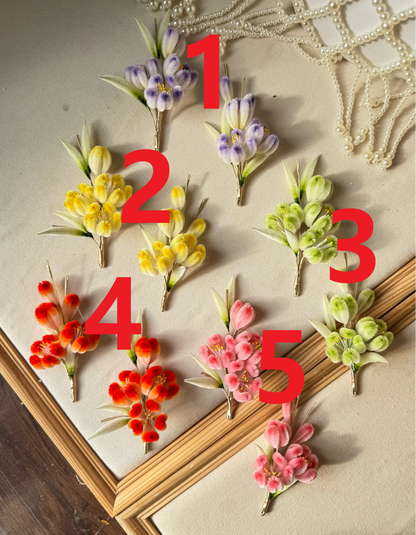 PF253 - Flowers Ronghua Hairpin/Brooch - Wholesale