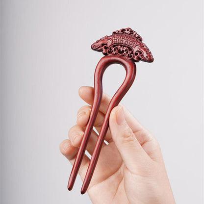 PF143 - Intricate Wooden Hair Sticks - Wholesale