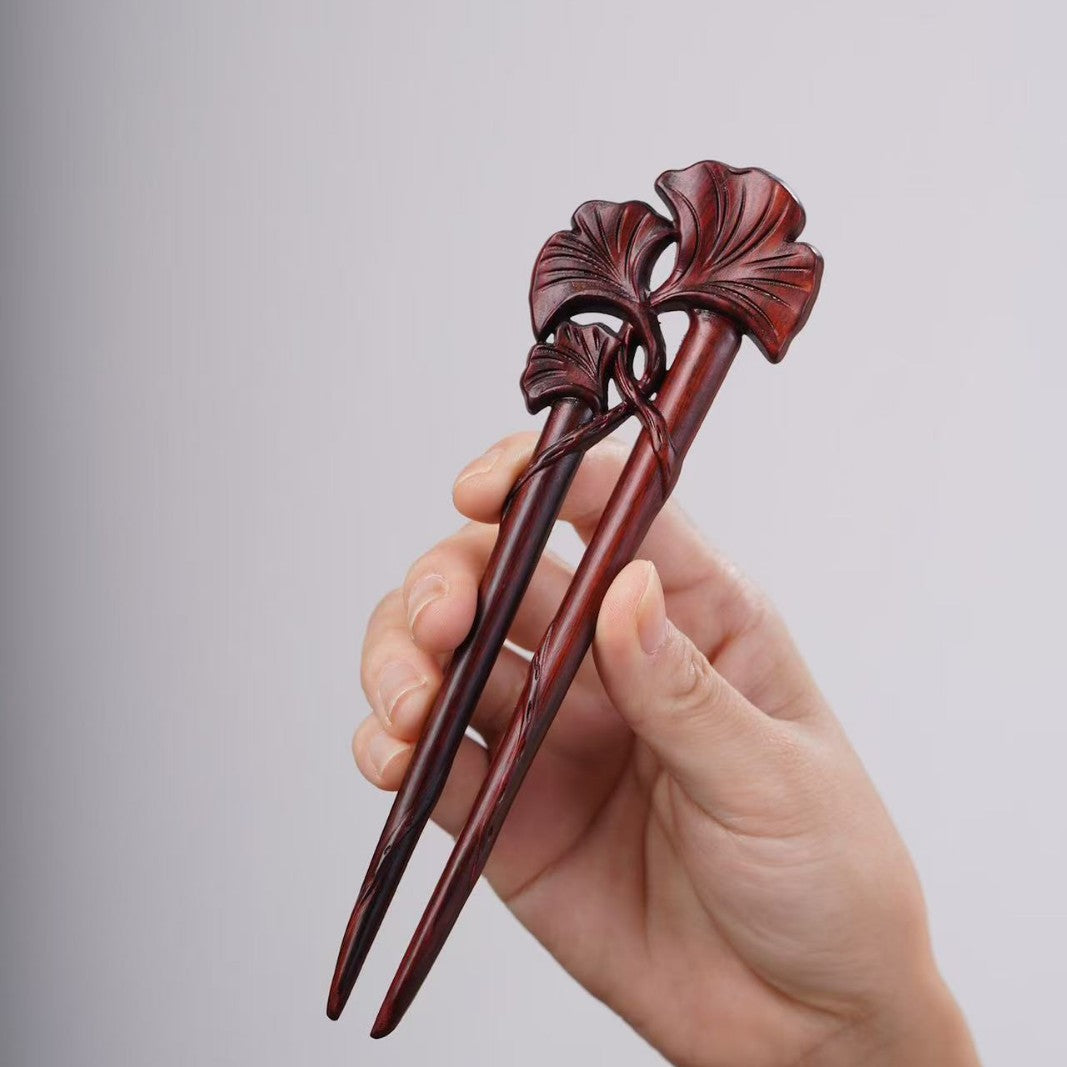 PF143 - Intricate Wooden Hair Sticks - Wholesale