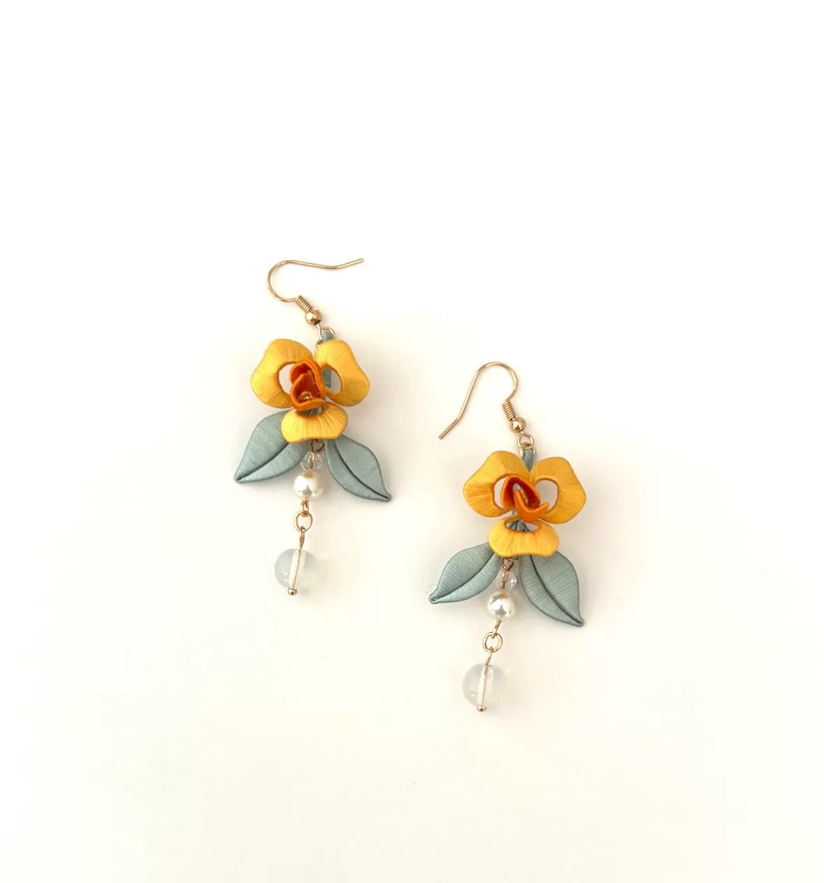 PF213 - Yellow Rose Chanhua Earrings - Wholesale