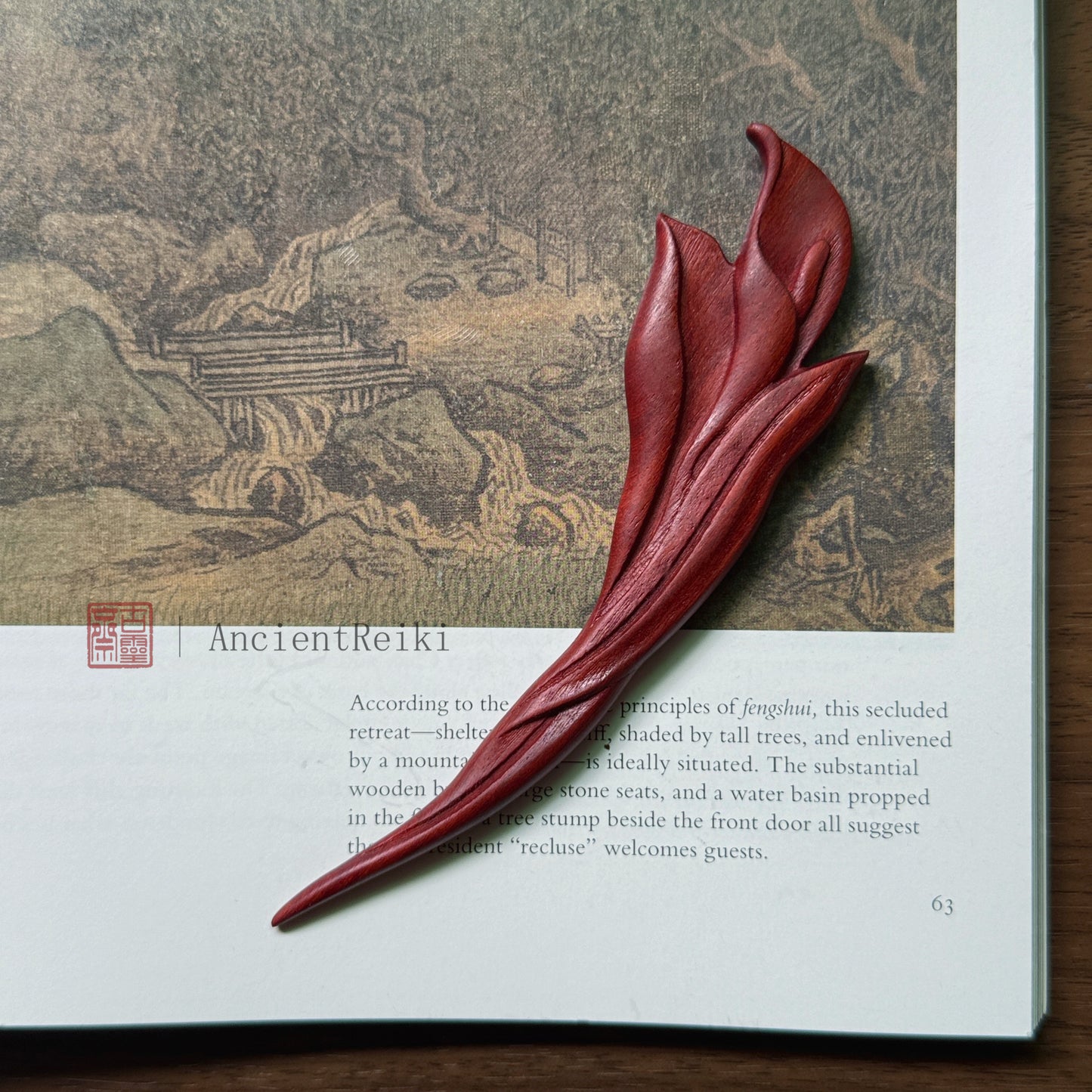 PF164 - 14.5cm African Padauk Hair Sticks - Wholesale