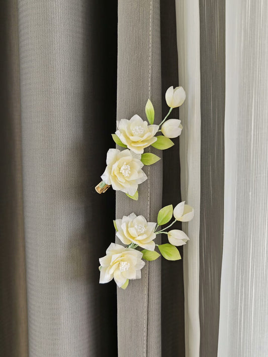 Handmade Ronghua Jasmine Flower - Lifelike Botanical Hair Accessory