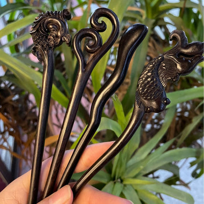 PF141 - 18cm African Blackwood Hair Sticks - Wholesale